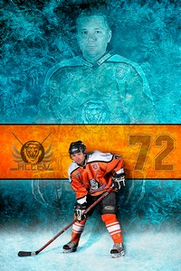 sport - 72 HC Lev Kostelec - plakát hokejista